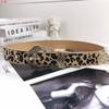 Cinturón de Leopardo para Mujer de Subcultura, Versátil, Estilo Chica Caliente, Cinturón de Piel Suave para Mujer, Cinturón Decorativo Retro de Alta Calidad, Distintivo para Mujer