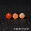Jade Rojo Melon Perlas Redondas Flor de Loto Perlas Sueltas Rojas Pulsera Separadores de Pulsera con Perlas Accesorios para Joyería Hecha a Mano con Perlas DIY