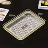 Bandeja Rectangular Estilo Ins de Lujo Ligero para Uso Doméstico, Bandeja para Té, Bandeja para Frutas, Bandeja de Almacenamiento para Sala de Estar, Bandeja de Plástico para Servir, Decoración de Mesa de Café