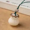 Bolsa de la Suerte Bodhi, Exquisita y Compacta, Joyería Retro para Parejas, Joyería Tejida a Mano, Colgante para Teléfono Móvil, Colgante para Llaves de Coche