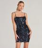 Vestido Europeu e Americano Transfronteiriço com Lantejoulas Verão Sexy Justo ao Corpo Mini Saia Slim (3 Cores)