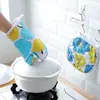 Guantes Gruesos para Horno de Microondas Resistentes a Altas Temperaturas Aislamiento Térmico Cocina Hogar Anti-Calor Especial para Horno Estufa Horneado Guantes Anti-Quemaduras