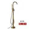Grifo de Bañera de Pie Simple Todo Cobre Juego de Ducha para Baño Caliente y Frío Hotel Grifo Vertical para Bañera