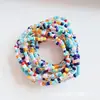 Cadena de Cintura de Cuentas de Arroz de Cadena de Playa Europea y Americana Transfronteriza Joyería Elástica Bohemia Colorida Cuentas de Cintura