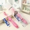 Conjunto exclusivo de escova de dentes e pasta de dentes infantil para hotel cinco estrelas, adequado para estadias em família e pousadas, conjunto de escova de dentes descartável com cerdas macias para idades de 3 a 12 anos