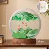 Regalo creativo: Reloj de arena tridimensional 3D con relieve de paisaje, evocando la grandeza del país, una decoración de escritorio con sentido de atmósfera, una pintura de arena para regalar a amigos