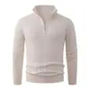 Suéter Pulóver de Medio Cierre para Hombre Primavera/Otoño 2026 Estilo Coreano Juvenil Moderno Casual Versátil Cuello Alto Tejido Capa Base