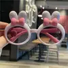 Óculos infantis de laço fofo de desenho animado óculos de sol de coelho óculos de sol meninas super fofos óculos para bebê à prova de UV