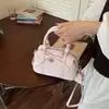Bolsa Boston Doce com Laço Estilo Coreano para Mulheres 2026 Verão Nova Moda de Luxo Bolsa de Mão de Nicho Bolsa de Ombro