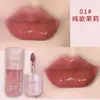 Kekemood Balde de Gelo Pequeno Espelho Brilho Labial com Água Transparente e Duradouro Hidratante Lábios Rabiscados Branco Puro Show de Água Menina Jovem