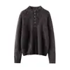 Suéter de malha escovada de cor sólida, novo modelo outono e inverno, suéter 100% cashmere puro para mulheres, gola semimang alta, quente, de manga comprida, suéter versátil