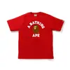Camiseta Manga Curta da Marca Japonesa Tendência Bape com Estampa Camuflada de Macaco Dormindo e Cabeça de Macaco, Camiseta de Verão para Casais, Camiseta Curta Casual Esportiva de Meia Manga
