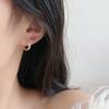 Brincos de Diamante Simples Franceses Design de Nicho Feminino Argola de Orelha Versátil de Alta Qualidade Luxo Leve Novo Estilo Popular Tendência 2024