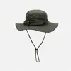Marca Japonesa Moderna Chapéu de Pescador com Cordão para Homens e Mulheres Verão Protetor Solar Respirável Ao Ar Livre Montanhismo Pesca Chapéu Chapéu de Cowboy Ocidental