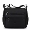Bolso bandolera multicapa de nailon, gran capacidad, ligero, adecuado para ir al trabajo, simple y versátil, bolso pequeño de nailon
