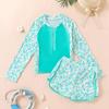 Roupa de Banho Infantil Feminina Cortada Estilo Western Crianças Médias-Grandes Esportiva Cortada Estampada Roupa de Banho Infantil Masculina Roupa de Banho Fofa com Zíper
