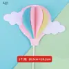 Decoración de Pastel Globo Aerostático Tarjeta Pastel de Cumpleaños para Niños de un Año Decoración para Hornear Tarjeta de Nube Decorativa de Enchufe