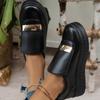 Zapatillas con Suela Gruesa para Aumentar la Altura para Mujer, Zapatos Slip-On Versátiles, Boca Baja, Zapatos Casuales Cómodos para Mujeres Bajitas, Mocasines Adecuados para el Viaje Diario