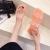 Pantuflas Transparentes Estilo Francés para Mujer, Zapatos Antideslizantes de Verano para Exteriores, Nuevas Sandalias de Cristal Versátiles de Moda 2025 para Mujer