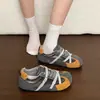 Zapatillas de entrenamiento alemanas de color block retro para mujer, nuevos zapatos planos casuales de otoño 2026, zapatillas casuales planas versátiles, zapatos estilo Forrest Gump
