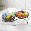 Plato de Frutas Creativo Sala de Estar Hogar Cesta de Frutas Bocadillos de Escritorio Frutas Secas Mesa de Café Superficie de Mesa Mesa de Comedor Estante de Almacenamiento de Múltiples Capas