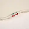 Er-19 Cereza Roja Modernos Versátiles Moda Lujo Ligero Gama Alta Estilo Ins Joyería Pendientes Fabricante Mayorista
