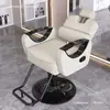 Cadeira de cabeleireiro moderna, cadeira de barbeiro reclinável, cadeira de corte de cabelo ajustável e giratória específica para salão, cadeira para permanente, coloração e barbear