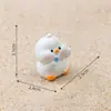 Paisagem em miniatura, figura de pato de praia de verão criativa e fofa, acessório decorativo sonhador, ornamento de mesa ou de carro
