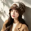 Gorro informal con borde enrollado para mujer, nuevo modelo de otoño e invierno 2026, circunferencia de cabeza grande, ajuste holgado, gorro de punto slouchy que adelgaza la cara