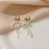 Brincos de Pérola Dupla Face, Brincos Simples e Versáteis com Franjas, Brincos Pendentes Leves de Luxo e High-End