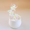 Zibo vidriado de colores adornos pequeños hechos a mano hoja de loto brotes de loto hongo rocío de lluvia maceta manualidades decorativas de escritorio
