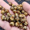 Cuentas Redondas de Ámbar Sintético Cuentas Sueltas Patrón Tigre Amarillo Cuentas de Ámbar Sintético Pulsera DIY Collar Accesorios de Joyería Cuentas Hechas a Mano