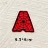5cmQ Teia de Aranha Gorducha Letra Número Patch de Bordado Autoadesivo Patch Decorativo para Bordado DIY em Diário/Computador Patch de Tecido