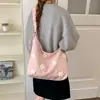 Bolso bandolera retro de estilo americano con estampado de estrellas, un bolso de hombro casual y versátil con cierre de cordón y gran capacidad, perfecto para ir al trabajo y para el uso diario