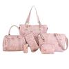 2024 Nova Bolsa Feminina Simples Moda Conjunto de Seis Peças Bolsa Mãe Elegante All-match Portátil Grande Bolsa de Ombro Bolsa Feminina Crossbody