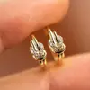 Hebilla de Pendiente Nudo Cruzado para Mujer Estilo Simple Fresco Temperamento Pendientes de Circonita Joyería de Oreja Nudo de Cuerda Nicho Joyería de Oreja Moda Viaje Diario Joyería de Oreja