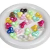 Dingyi Colorido Melocotón Luna Fría Galvanizado Color Sólido Acrílico Forma de Corazón Agujero Recto Cuentas Sueltas DIY Accesorios para Cadena de Teléfono Móvil