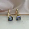 Pendientes de Moda con Circonita de Venta Caliente 2026 para Mujer, Pendientes Geométricos Simples y Versátiles, Plata Pura Chapada en Oro con Incrustaciones de Diamante, Joyería de Alta Gama