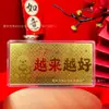 Oro Puro 999 Billetes de Oro Día de la Madre Día de San Valentín 520 Regalo Festivo Conjunto de Sobres Rojos Conmemorativos Colección Fabricante Venta al por Mayor