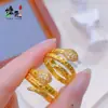 Novo Popular Vintage Deslumbrante Anel de Cobra Enrolada Cabeça de Cobra Cheio de Diamantes Anel de Dedo Indicador Dourado de Múltiplos Círculos do Ano Zodiacal Retro