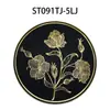 Shengte Placemat Decorativo Oeste PVC Tigela Mat Hibiscus Flower Light Luxo Doméstico Anti-escaldante Placa Mat Placemat Tapete de Isolamento Térmico