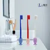 Soporte portátil para cepillos de dientes con ventosa de silicona, disponible en el extranjero, para baño, hogar, hotel