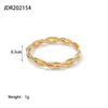Anillo de apertura en forma de S doble de acero inoxidable con oro de 18 quilates y diseño de estilo INS transfronterizo entre Europa y Estados Unidos para mujer
