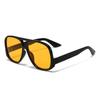 Kedun Gafas de Sol Aviador de Moda Retro Marco Grande Doble Puente Gafas de Sol de Moda Celebridad de Internet Gafas de Sol con Protección Solar