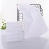 Fabricante de Toalha Branca Atacado Hotel Banho Descartável Sem Fiapos Fábrica de Alimentos Espessa Absorvente Toalha Quadrada Branca