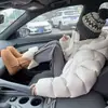 Botas cálidas de caña alta, forradas de polar, con suela gruesa, botas de nieve engrosadas para mujer, nuevas botas de invierno hasta la pantorrilla 2026, zapatos grandes de algodón estilo noreste