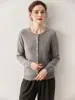 Cardigan Redondo de Nuevo Estilo 2026 para Mujer, Suéter Abrigo de Punto de Cachemira Suave y Amigable con la Piel, Top Adelgazante de Color Sólido