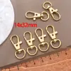 6 Tipos de Broches de Langosta Chapados en Oro Real de Aleación, Broches de Perro, Broches de Resorte, Materiales para Accesorios de Joyería para Llaveros Caseros DIY