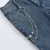 Joyería Transfronteriza Europea y Americana Cadena de Malla Metálica Personalizada Cadena para Pantalones de Mezclilla Cadena para Cintura Moda Femenina Hip-hop Cadena para Pantalones de Doble Capa
