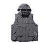 Sul roupas de verão 2024 primavera nova cor sólida bolso decoração ferramental colete japonês retro funcional sem mangas top